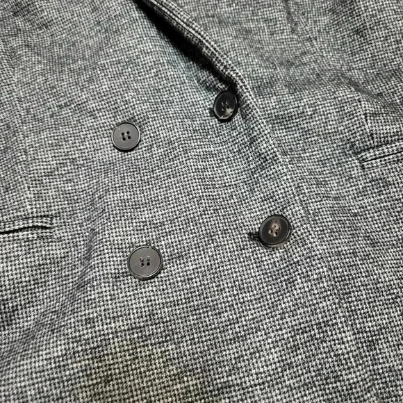 J.Mclaughlin Warrington Jacket Blazer Black Grey Wool Blend Double Breasted Sz 8 - Picture 7 of 12